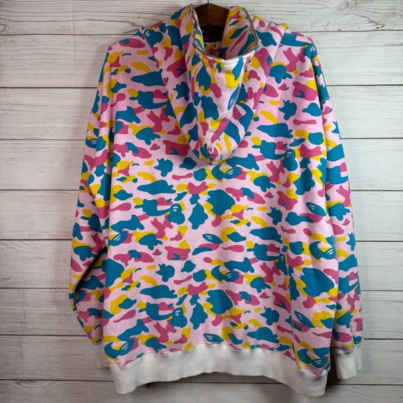 Vintage 2000’s BAPE cotton candy full zip baggy hoodie y2k size 3xl - Picture 5 of 9